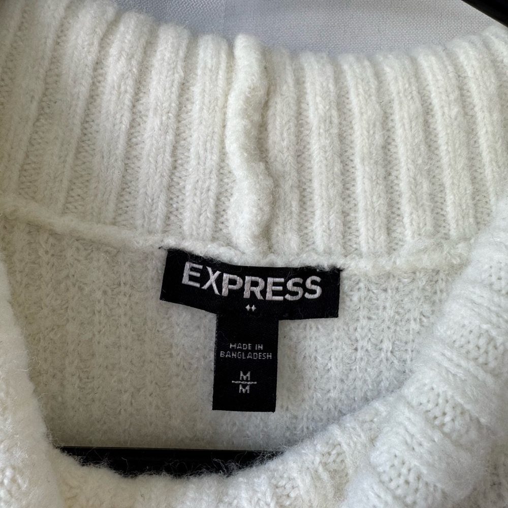 Express Retro Rainbow Stripe Mock Turtleneck Sweater Size Medium EUC - Picture 4 of 7